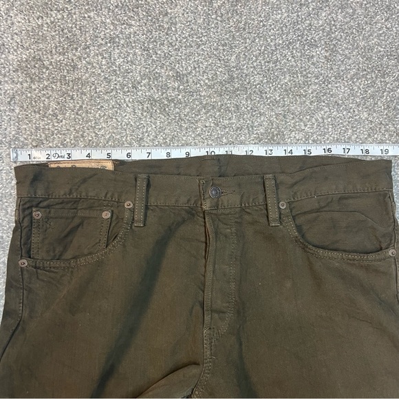 Polo Ralph Lauren Jeans Mens 34x32 Dark Green Varick Slim 625 Button Fly Denim - Picture 6 of 12